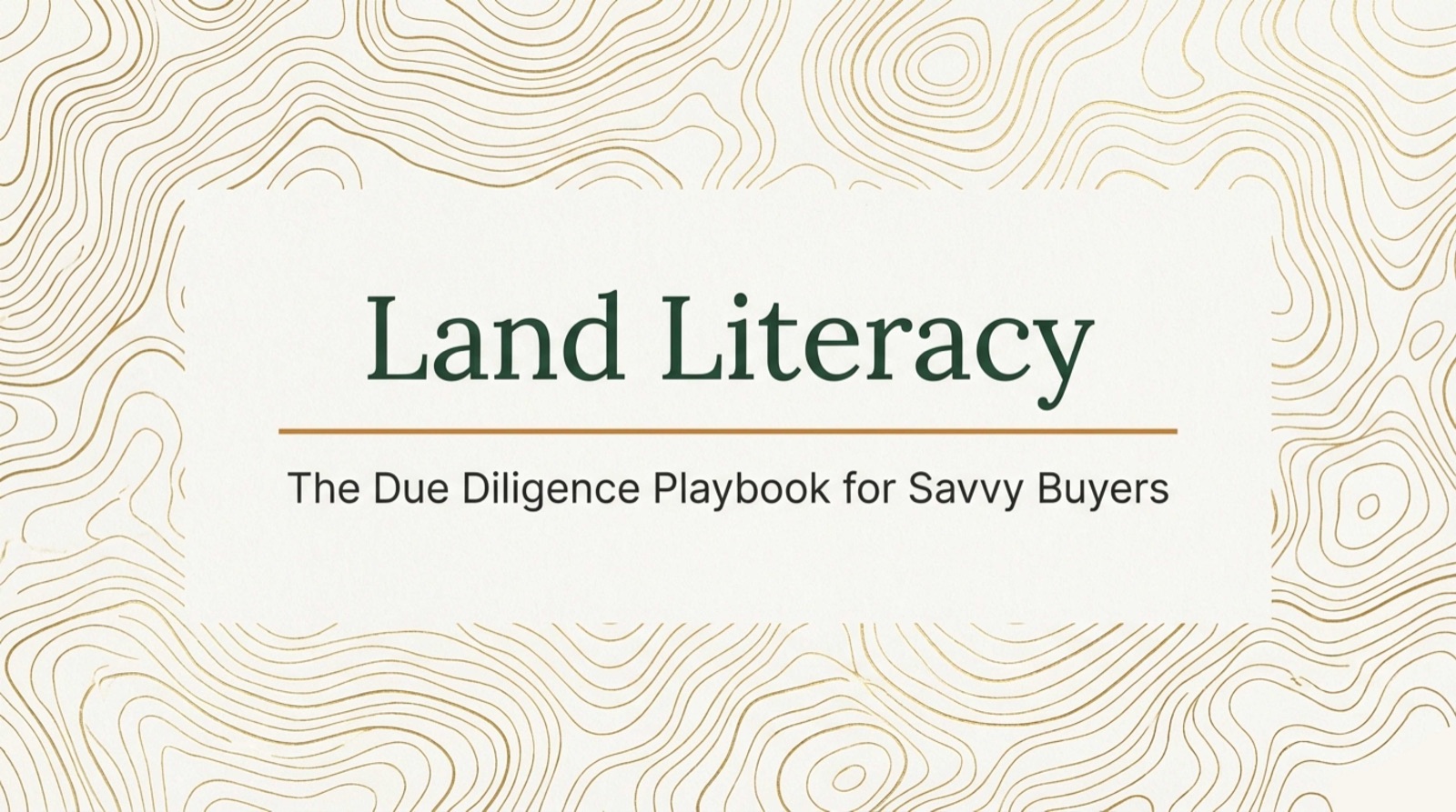 Land Literacy lesson slide 1 of 16